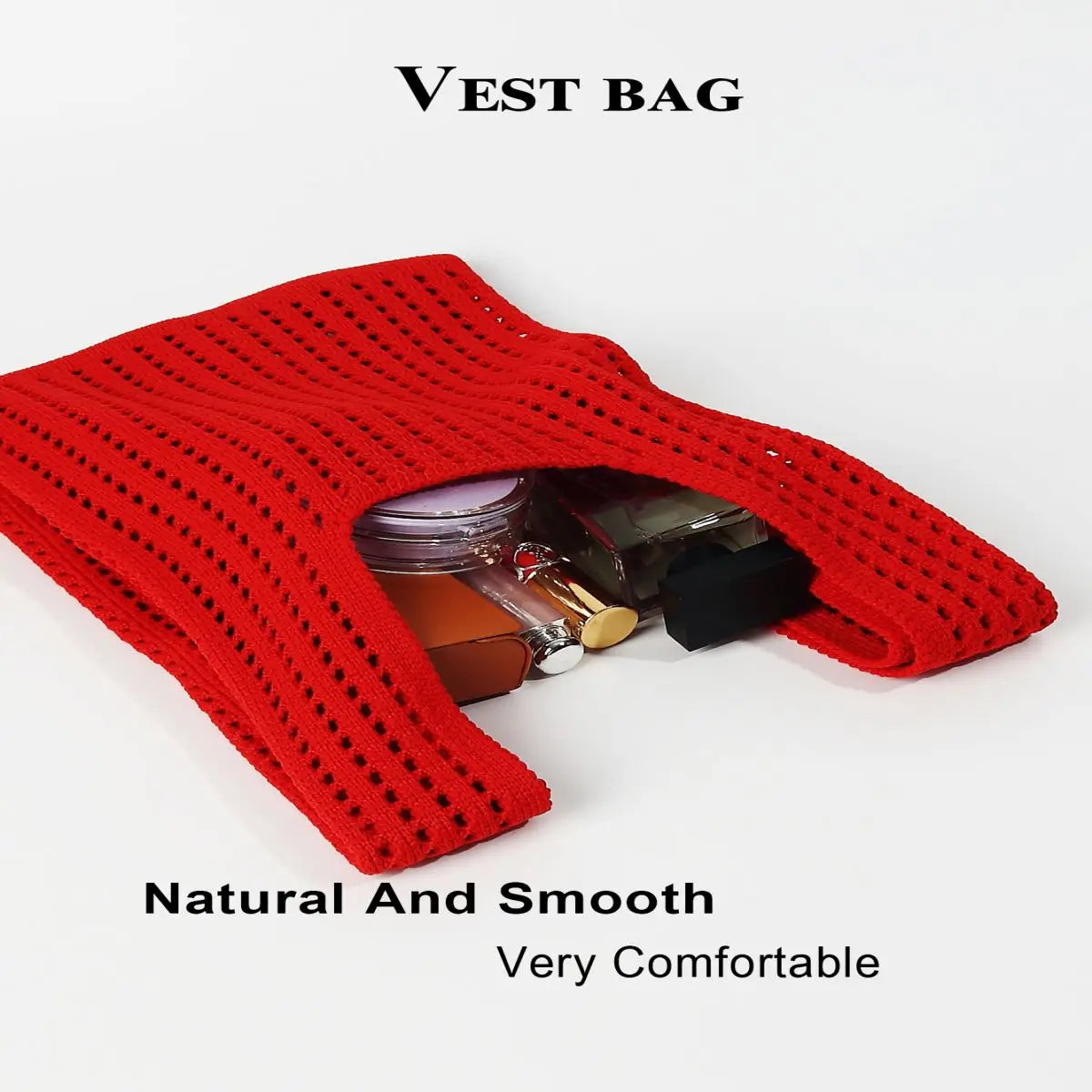 Handmade Knit Handbag Women Mini Shoulder Bag Female Casual Color Wide Stripe Plaid Tote Bag Student Cell Phone Package