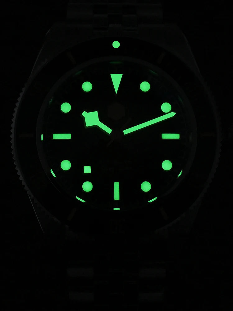 San Martin 3D Waffle Dial New 40mm Dive Watch NH35 Men's Watches Automatic Mechanical Sapphire Waterproof 200m Luminous SN0128