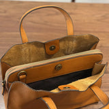 Johnature 2026 Spring New Handbag Genuine Leather Casual Versatile Tote Bag Soft Cowhide Women's Shoulder Crossbody Bag