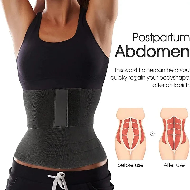 Invisible Snatch Bandage Wrap – Adjustable Waist Trainer & Tummy Trimmer Belt for Women