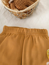 Toddler Boys’ 2-Piece Winter Fleece Set - Funny Bear Thick Pullover & Printed Pants