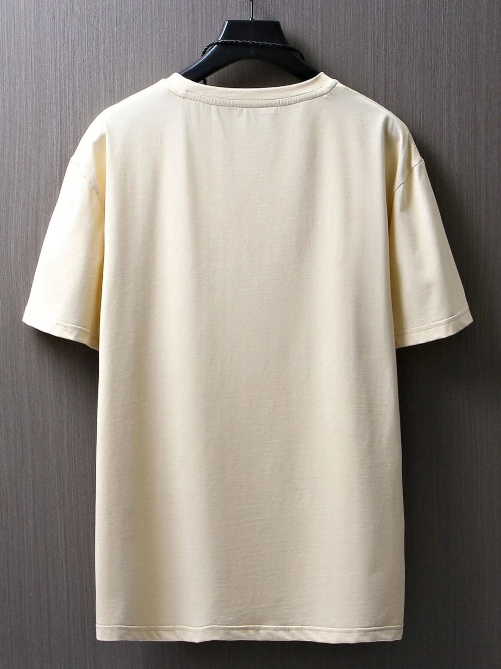 Men's Cotton T-Shirt with Minimalist Smile Print