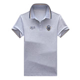 Men's Embroidered Polo Shirt – Casual Short Sleeve Top