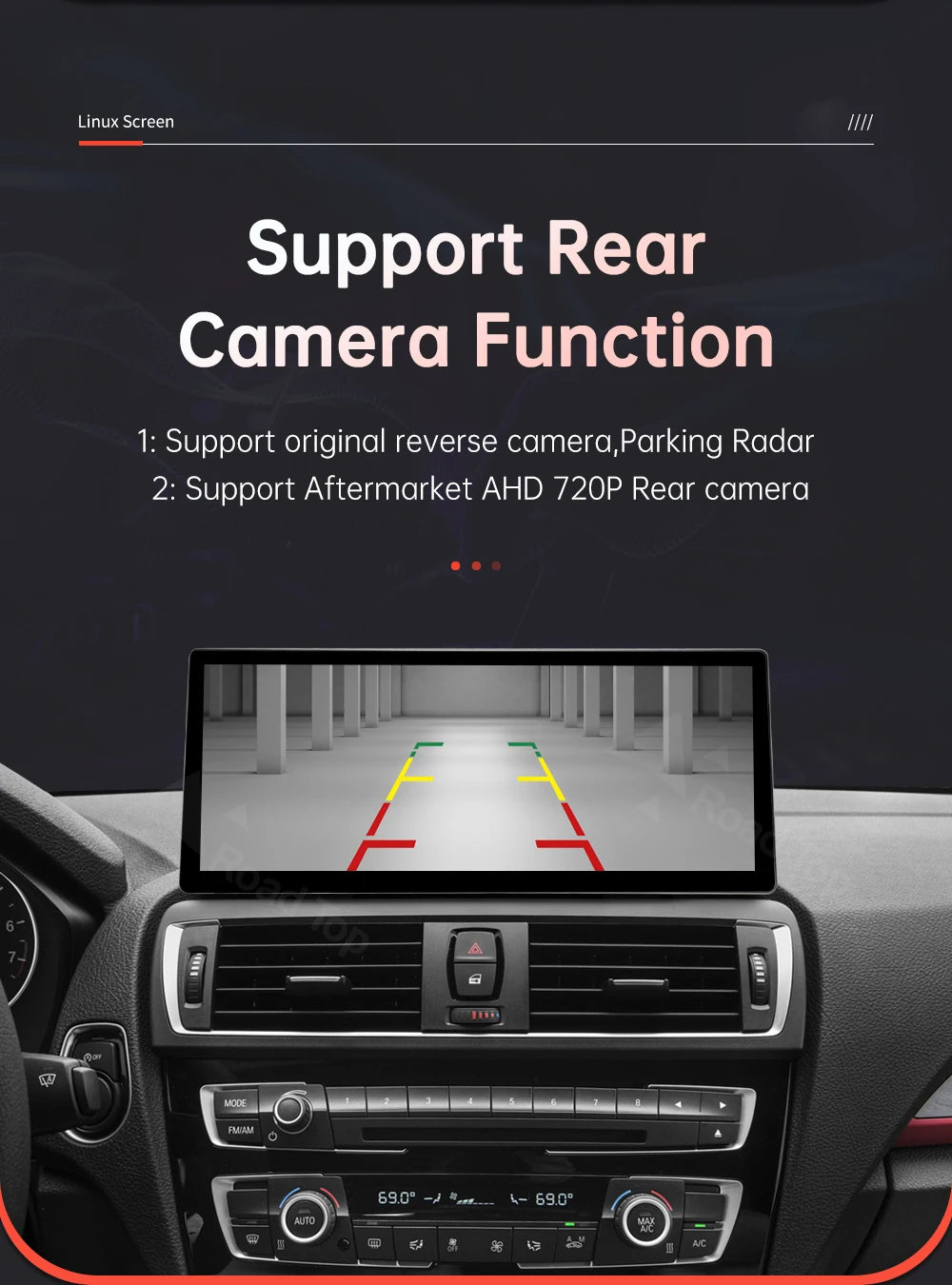 12.3'' BMW F20/F21/F22/F23 Linux CarPlay & Android Auto Screen