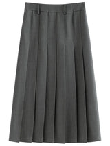 Women's Pleated Midi Skirt – Elegant Office Style