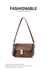 Women’s Split Leather Shoulder Bag Trend Brand Small Square Bags Luxury Designer Handbag Messenger bag for Female