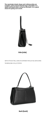 Large Capacity Women's Leather Handbag High-End Single Shoulder Crossbody Tote for Commuting