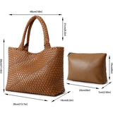 Designer Knitting Fashion Ladies Handbags And PU leather Large-capacity Women's single-shoulder bag Beach Travel Bags
