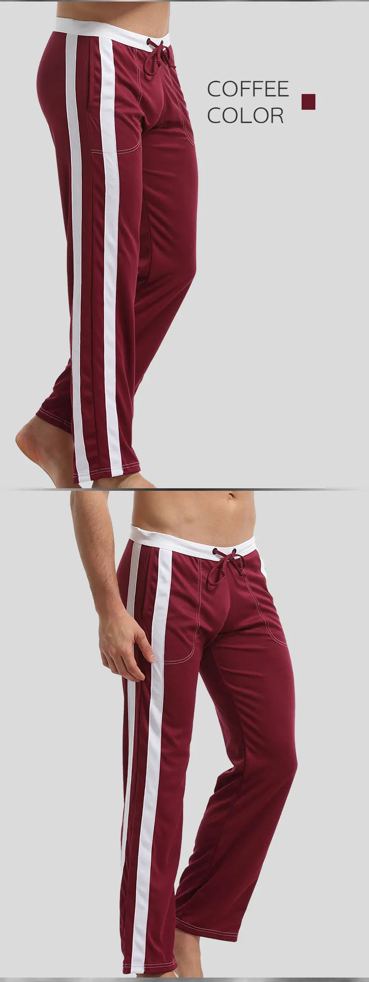 Men's Nylon Jogger Pants with Elastic Waist