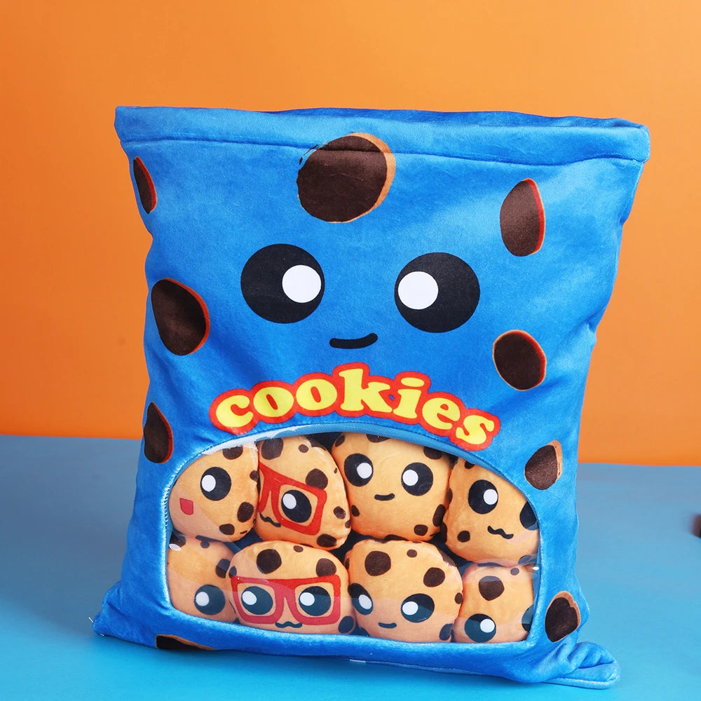 A Bag of Snakes Plush Pillow Cute Boba Tea Cookies Plush Toy Pudding Cake Alien Bat Plushies Hug Pillow Birthday Gift