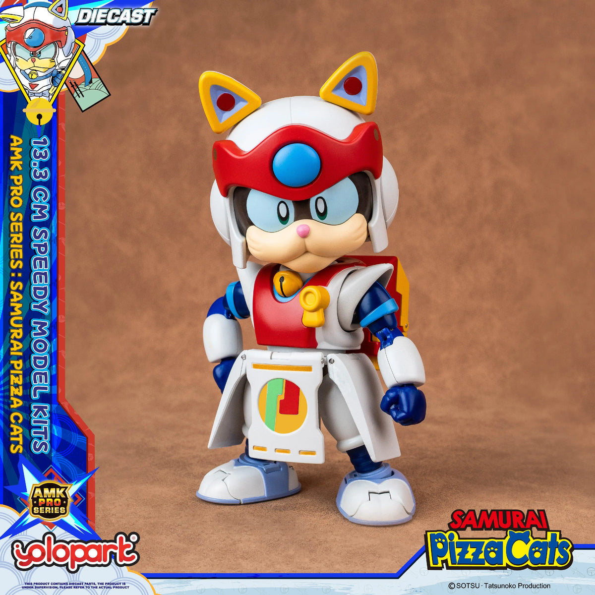 YOLOPARK 13.3cm Samurai Pizza Cats AMK PRO Series Speedy Model Kit TOY Gift For girl boy