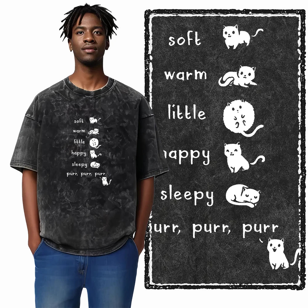 DB Cat Acid-Washed Graphic Tee