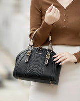 ZOOLER Women First Cow Genuine Leather Handbag Elegant Single Shoulder Bag Business Women Large Purses Saddle Black New#YC336