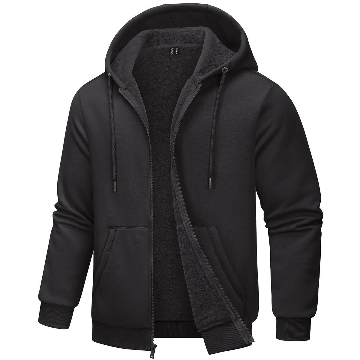 TACVASEN Men's Fleece-Lined Zip-Up Hoodie