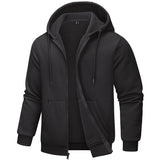 TACVASEN Men's Fleece-Lined Zip-Up Hoodie
