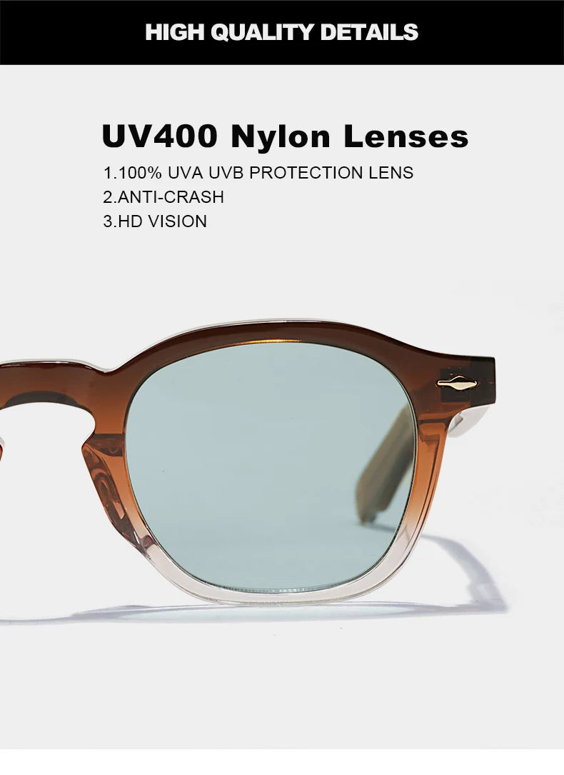 Tortoiseshell Round Acetate Sunglasses – UV400 Polarized