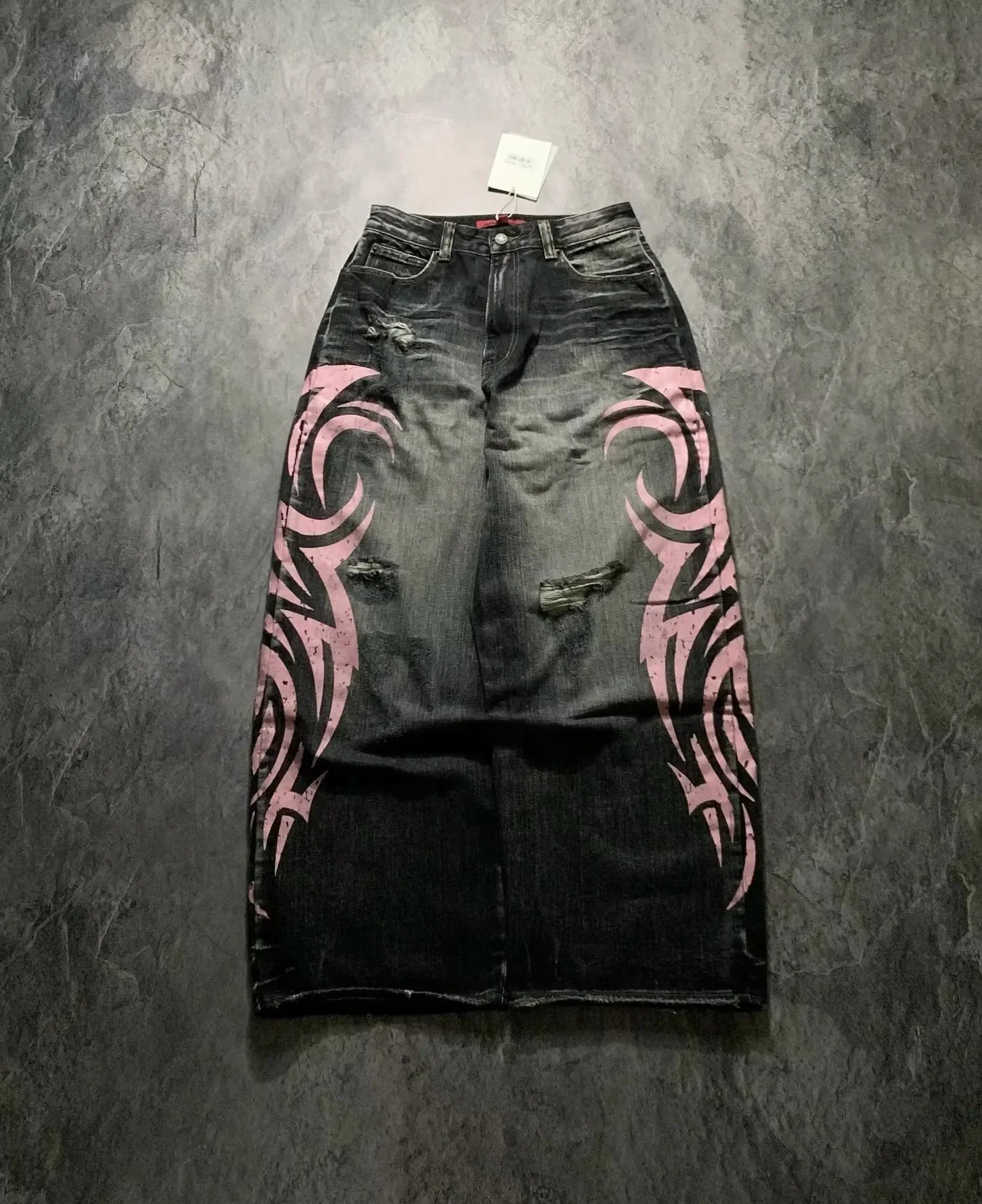Y2K Vintage Pink Baggy Jeans