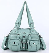 Vintage Women Handbags Satchel Top-handle Handbag PU Shoulder Bag Dumpling Pack Give Gifts Shoulder Bags Phone Money Pack