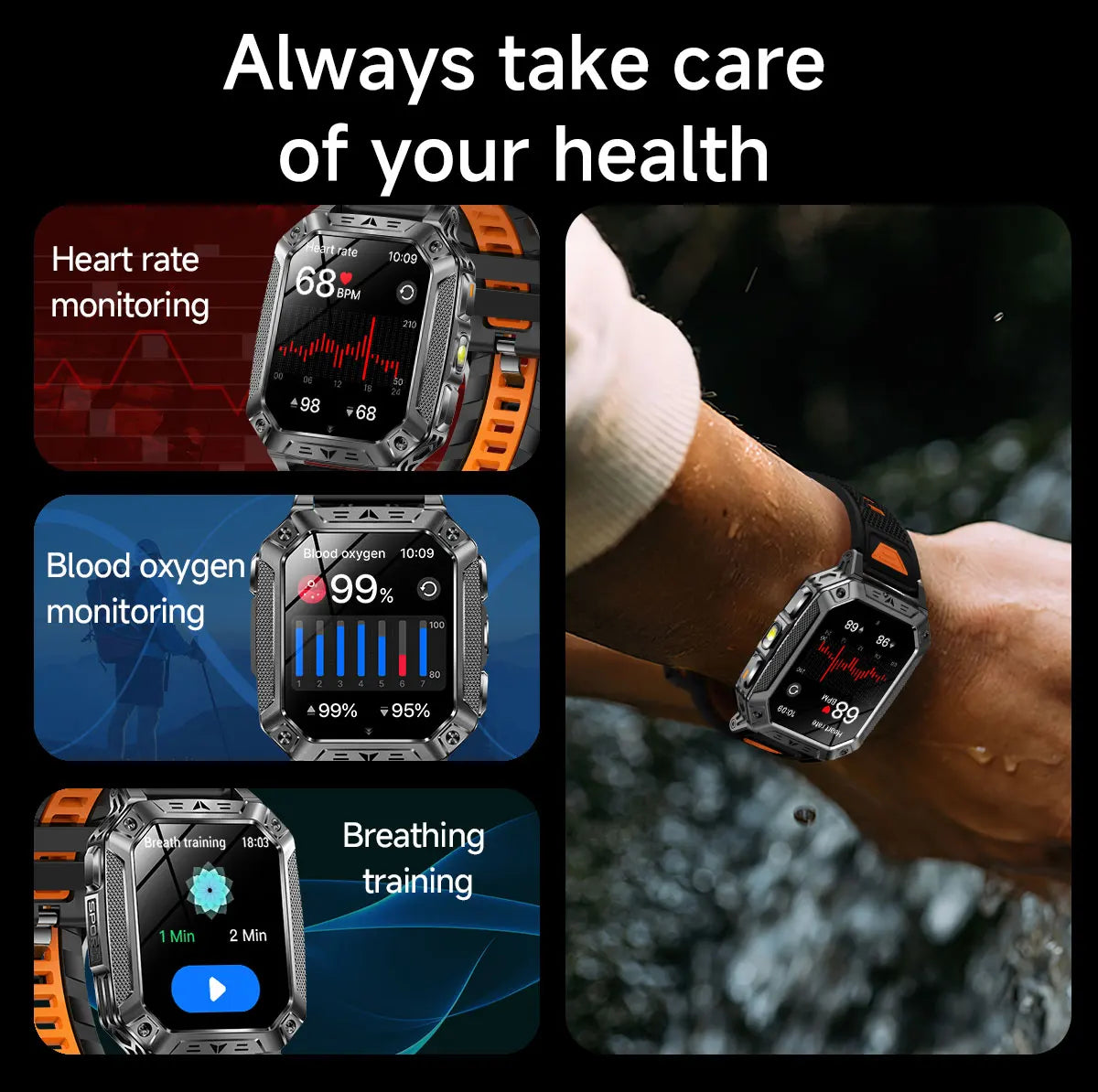 2026 Military-Grade Outdoor Sports Smartwatch 1400mAh