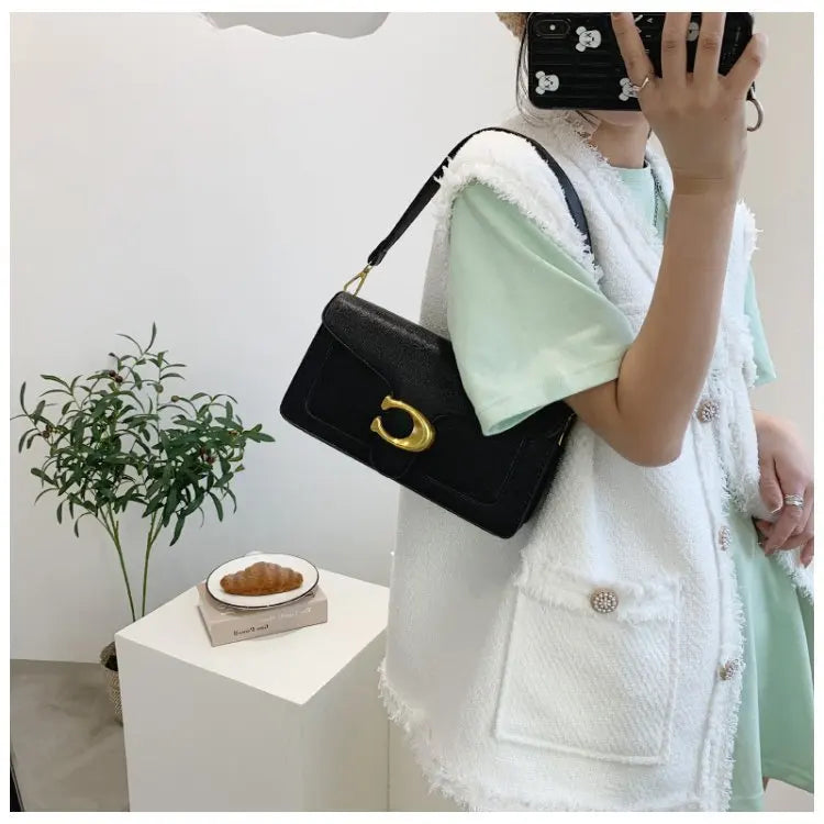 2-in-1 Underarm & Crossbody Square Bag Set