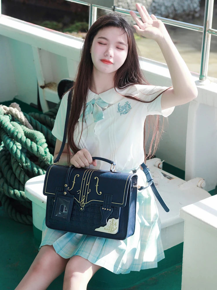 JIAERDI Harajuku Kawaii Handbag Women Harajuku Lolita Briefcase Backpack Jk Student Bag Japanese Shoulder Messenger Bags Y2k