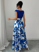 Floral Asymmetric Maxi Dress