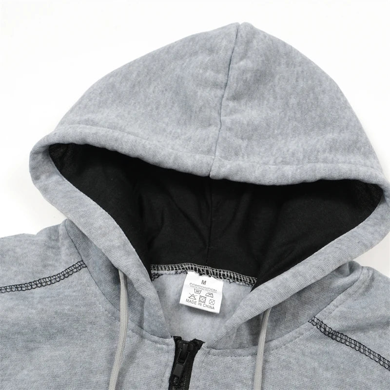 Men’s Fleece Zip-Up Hoodie with Pockets
