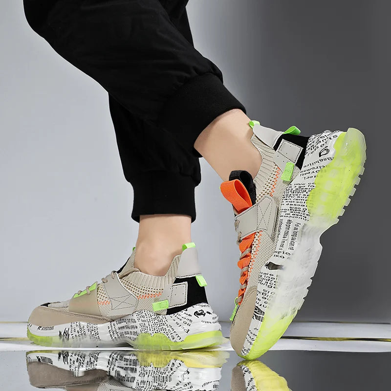 Men’s Lightweight Thick-Sole Mesh Sneakers