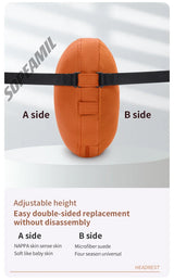 Car Double-Sided Suede Leather Headrest Neck Support Pillow Seat Waist Cushion Tesla Cybertruck Model 3 Model Y Model S Model X