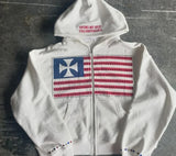 Two-Tone Y2K Minimalist Hooded Sweatshirt