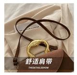 New Minimalist Design Shoulder Bag for Women Light Luxury Large Capacity Casual Metal Hand-held Crossbody Bags Female Handbag