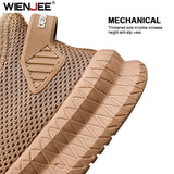 Men's Non-Slip Casual Sneakers Breathable Outdoor Jogging Training Hiking Sports Running Outdoor Weave Knit Lace Up Shoes