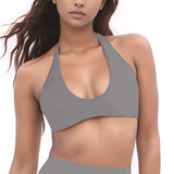 SoftMotion Halter Neck Bralette – High-Support Gym & Yoga Top