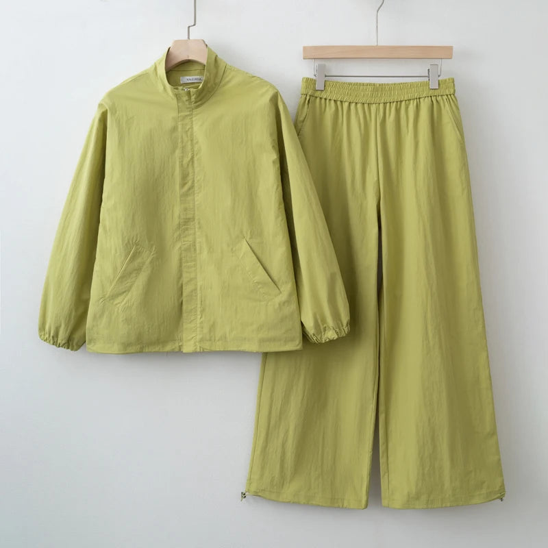 2025 Women Fall Autumn Sports style Jacket and Pants sets