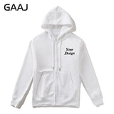 Top Quality Custom Cotton Zipper Hoodie Print Photo Text Brand Logo Men Womens Thick Fleece Autumn Winter Warm Sweatshirt 350gsm