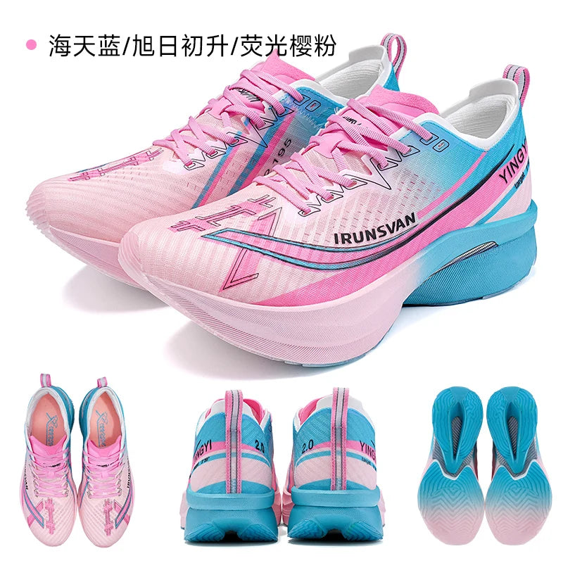 IRUNSVAN Shadow Wing 2.0 Carbon Plate Professional Marathon Running Shoes Men Lightweight Cushioning Training Outdoor Sneakers