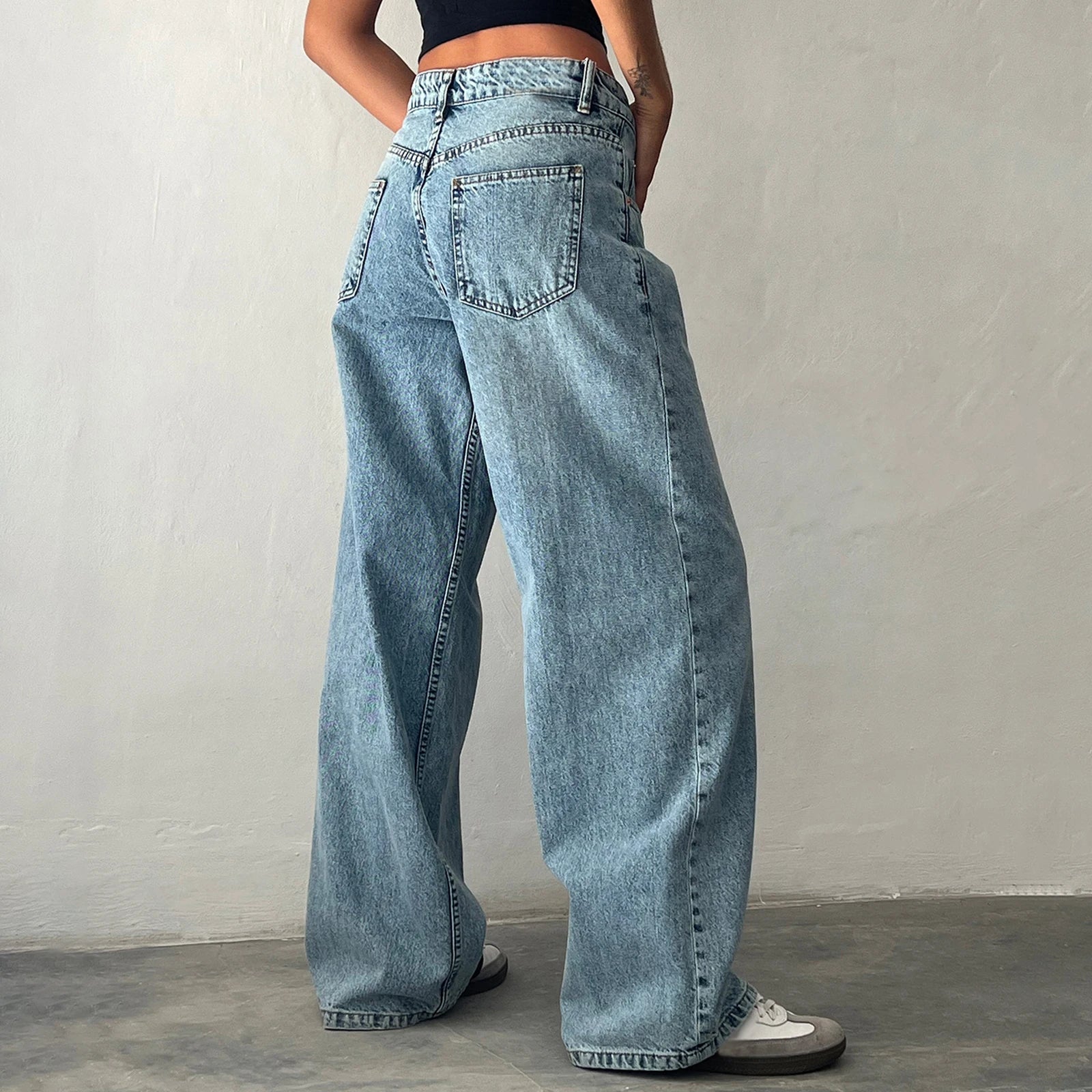 Y2K Baggy Straight-Leg Jeans