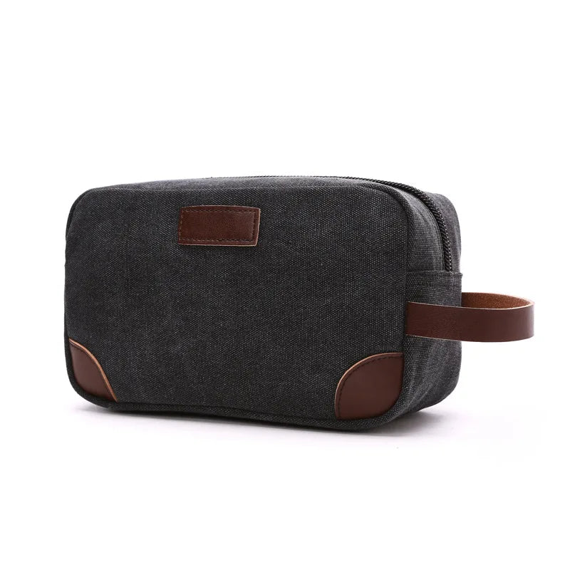 Men's Canvas Travel Wash Toiletry Bag Women Cosmetic Makeup Beauty Necessaries Bag Waterproof Dopp Kit Shaving Organizer Handbag