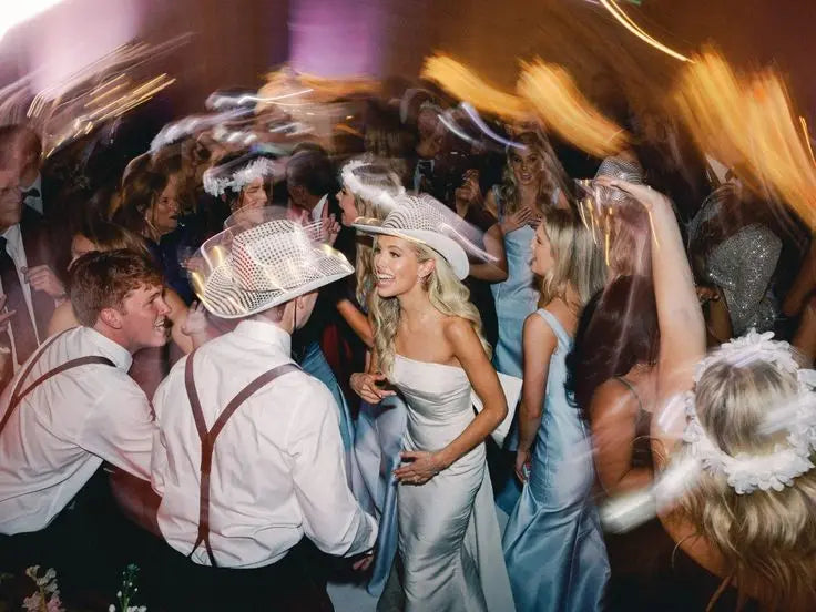 LED Light-Up Cowboy Hats – Glitter Party Pack