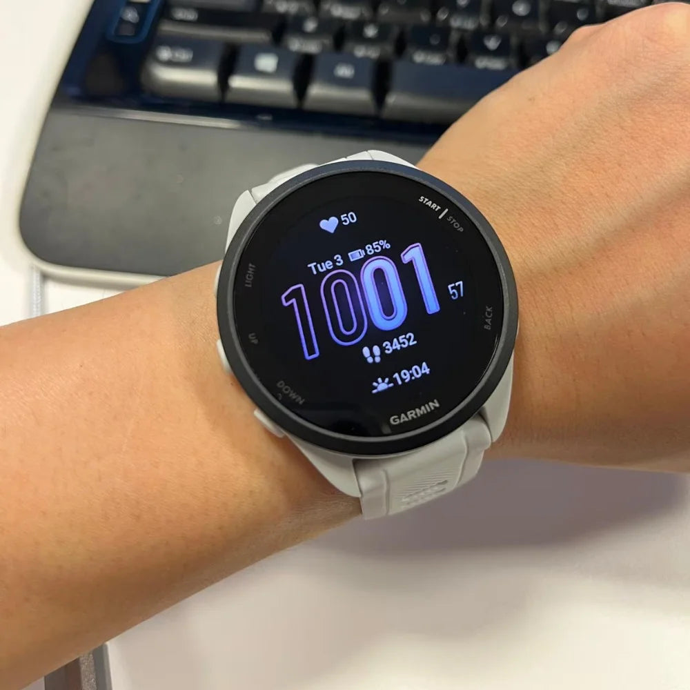 Garmin Forerunner 165 Smartwatch Built-in GPS 43mm 1.2" AMOLED Display 11 days Battery Life Heart Rate Monitor Fitness Tracker