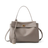 Large Capacity Women's Leather Handbag High-End Single Shoulder Crossbody Tote for Commuting