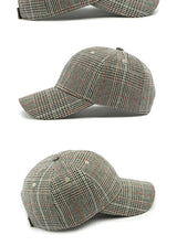 Unisex Checkered Baseball Cap with Adjustable Strap