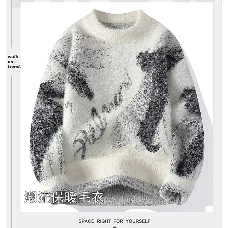 Men's Thick Crew Neck Winter Sweater