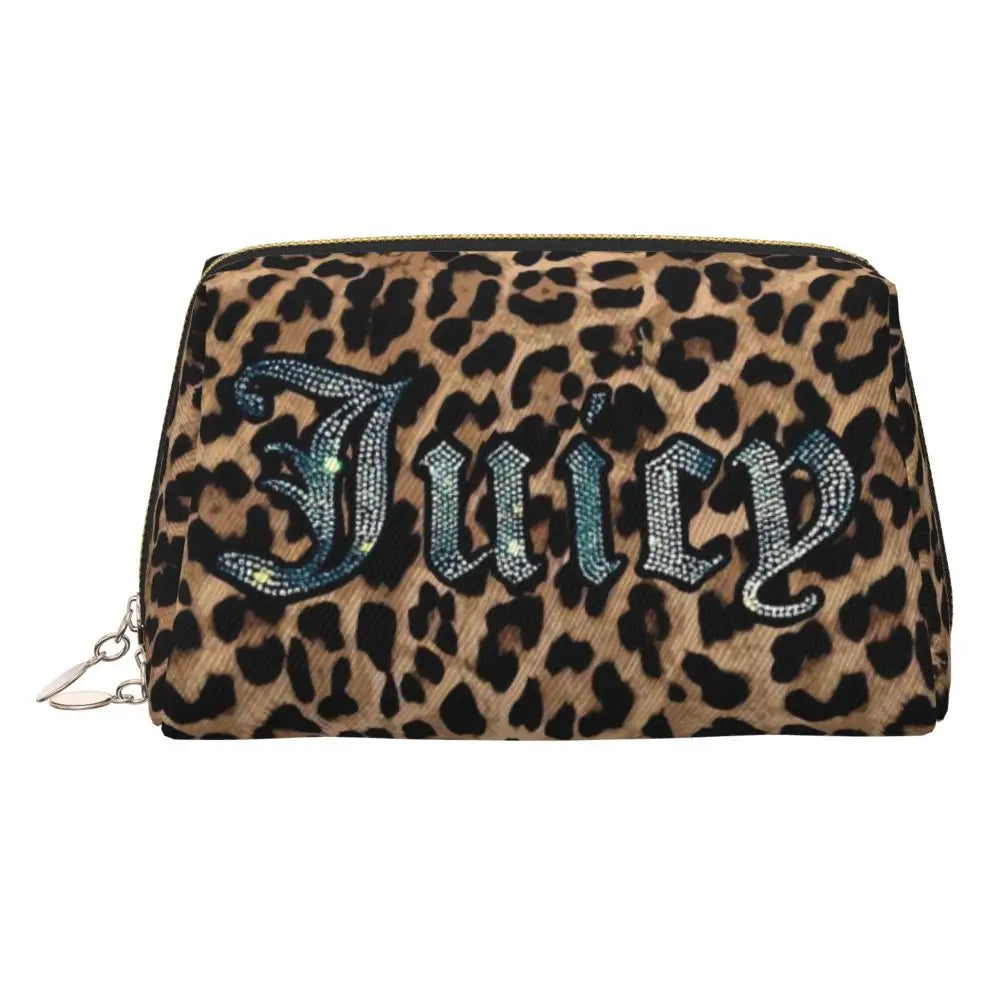 J-Juicy-C-Couture Makeup Bag Zipper Pouch Travel Cosmetic Bags Large Leather Portable Cosmetic Bag for Women