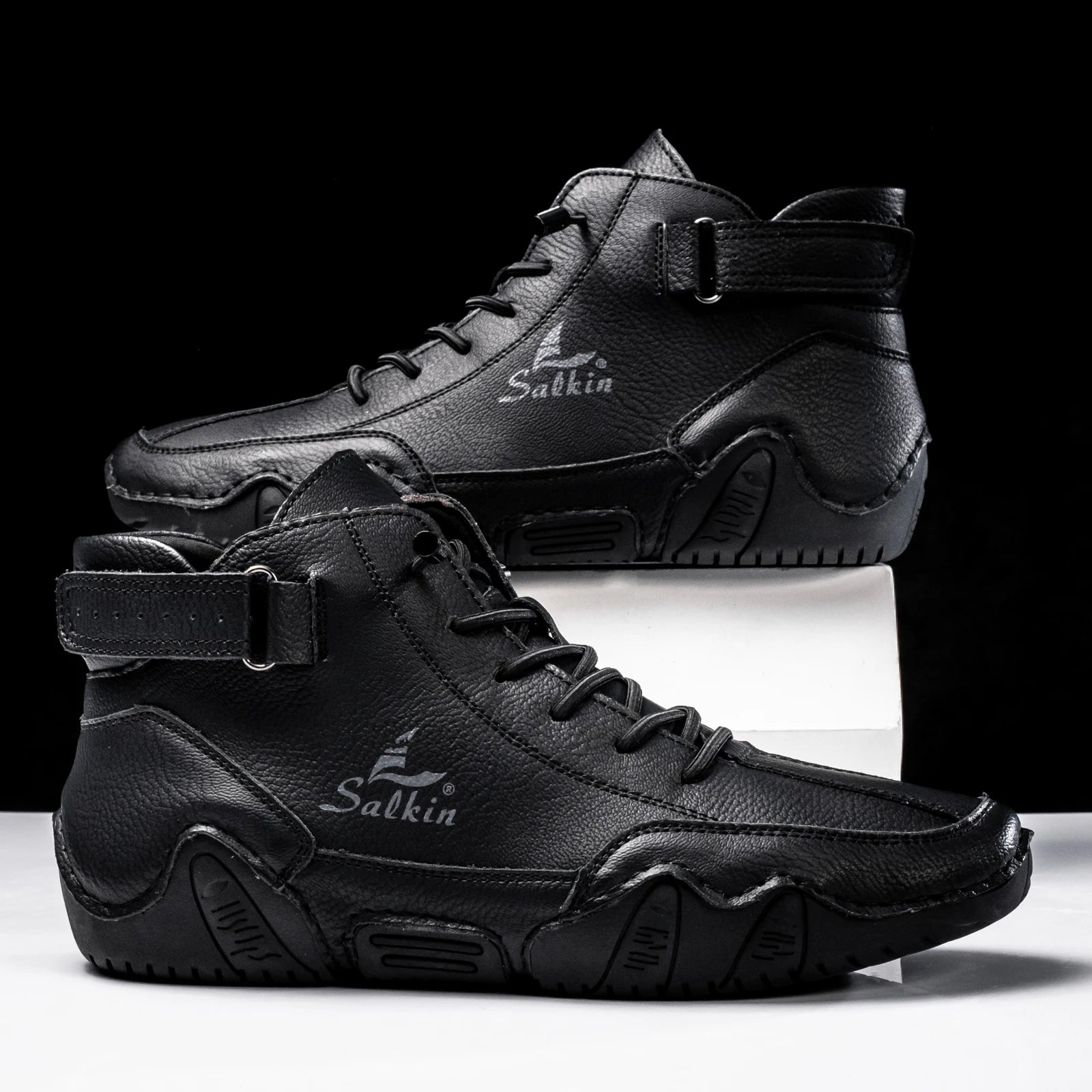 Men's Handmade Split Leather Ankle Boots Sneaker