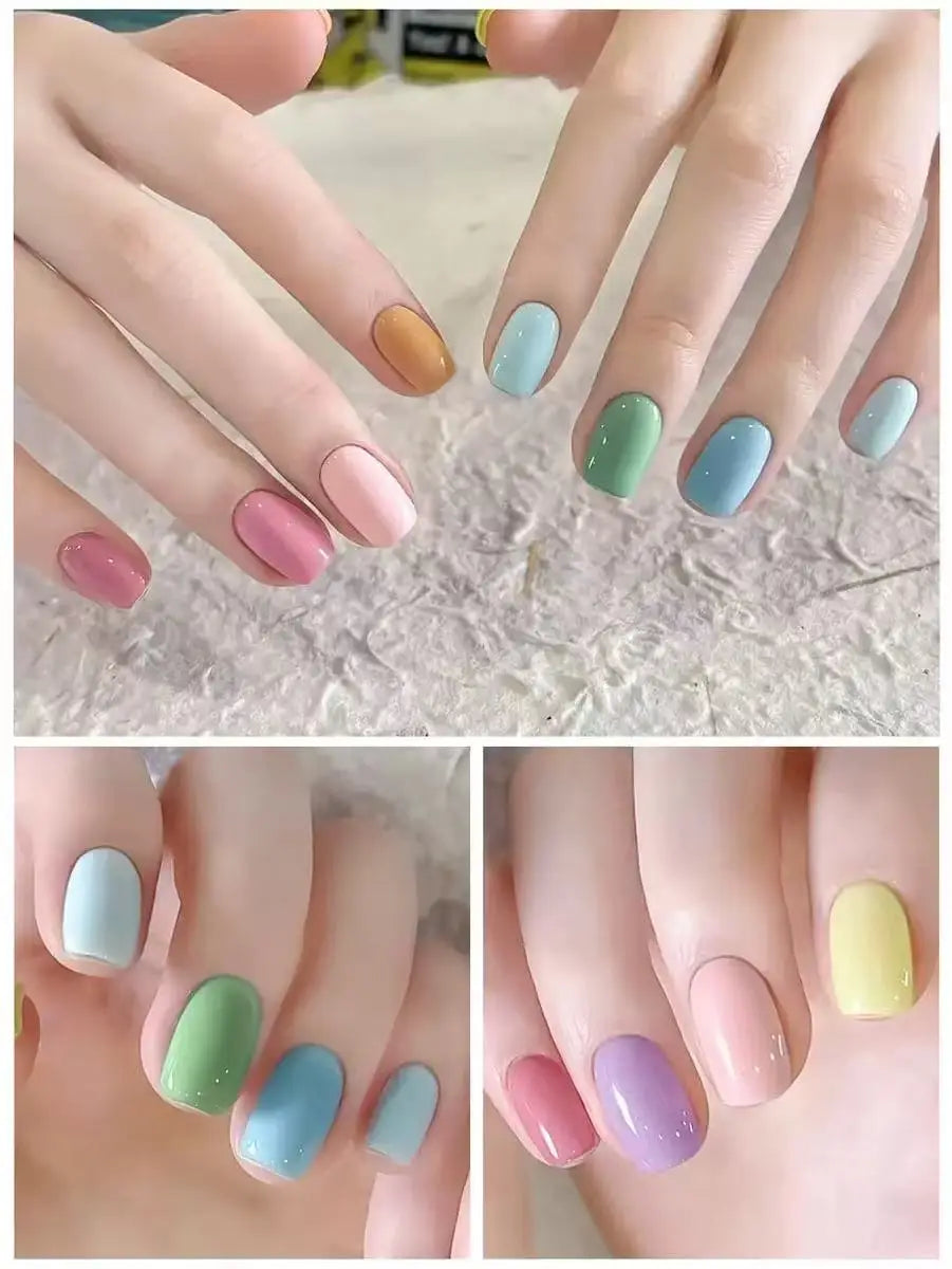 XEIJAYI Macaroon Gel Nail Polish Set 12 Colors High Gloss Shine Long-Lasting UV LED Soak Off Gel Non-Alcohol Formula Nail Art