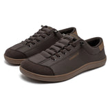 HOBIBEAR Unisex Barefoot Wide Toe Shoes Women Men Artificial Leather Minimalist Sneakers Adjustable Slip On Walking Shoes