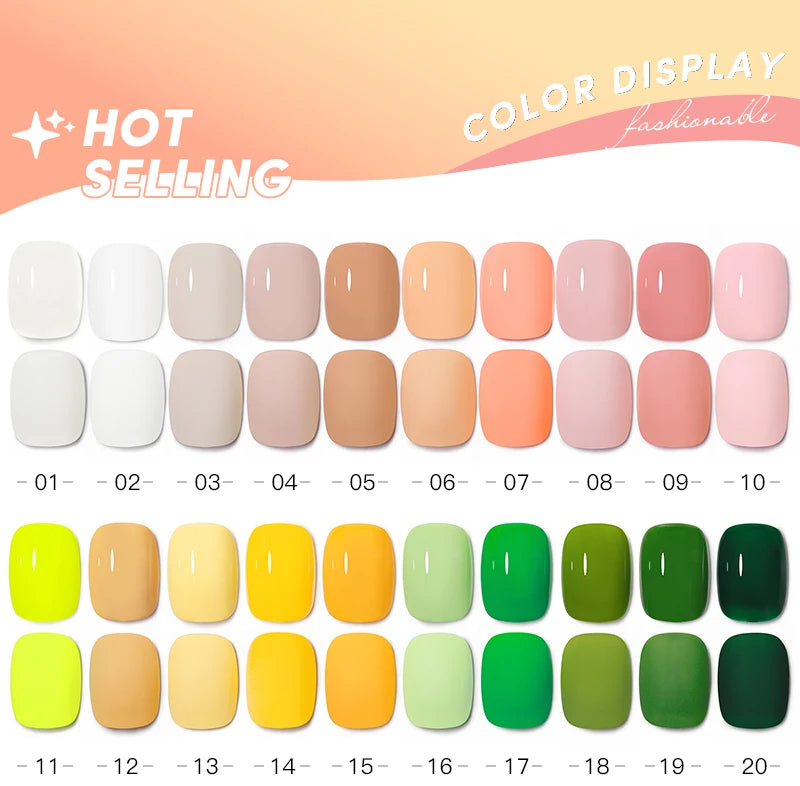 MXSI 60-Color Gel Nail Polish Kit – Glitter UV Set