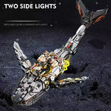 2025 MOC Mechanical Whale Building Block Model Bricks With Light DIY Desktop Decoration Kids Toys Christmas Birthday Gifts Toy