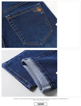 Men's Classic Straight-Leg Denim Jeans | Blue & Black
